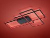 LAMPA SUFITOWA LED CZARNA KWADRATY PROSTOKĄTY NA PILOTA RGB ZMIANA BARWY ŚWIATŁA ŚCIEMNIALNA THIAGO 652690342 TRIO