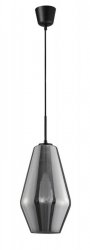 LAMPA WISZĄCA CZARNA KLOSZ SMOKY GRAFITOWY SZKLANY LUCES EXCLUSIVAS CANETE LE41938