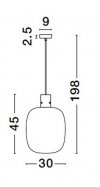 LAMPA WISZĄCA SZKLANA MOSIĄDZ SZKŁO PRZEŹROCZYSTE DO KUCHNI JADALNI SALONU LUCES EXCLUSIVAS PADRE LE42636