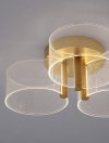 LAMPA SUFITOWA ZŁOTA PLAFON LED NOWOCZESNY DO SALONU POKOJU SYPIALNI LUCES EXCLUSIVAS TUNAS LE42741