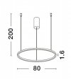 LAMPA WISZĄCA KOŁO RING OBRĘCZ LED NOWOCZESNA DO KUCHNI JADALNI SALONU LUCES EXCLUSIVAS TOLUCA LE42781