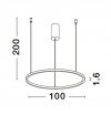 LAMPA WISZĄCA KOŁO RING OBRĘCZ LED NOWOCZESNA DO KUCHNI JADALNI SALONU LUCES EXCLUSIVAS TOLUCA LE42788