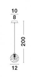 LAMPA WISZĄCA ZŁOTA SZKLANA KULA NOWOCZESNA GLAMOUR LUCES EXCLUSIVAS CABRAL LE42906