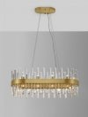 LAMPA WISZĄCA ZŁOTA KRYSZTAŁOWA GLAMOUR DO SALONU ŻYRANDOL ZŁOTY LUCES EXCLUSIVAS CHOLULA LE42909