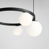 ALDEX GARDA 4 RING BLACK 1099L1_R LAMPA WISZĄCA CZARNA KULE BIAŁE NAD STÓŁ