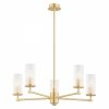 LAMPA WISZĄCA DUŻY ŻYRANDOL ZŁOTY DO SALONU MOSIĄDZ SZCZOTKOWANY W STYLU GLAMOUR ELEGANCKI NOWOCZESNY SZKLANE KLOSZE ARGON HAMPTON 2177