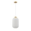 ITALUX LINDO PND-52636-1-GD LAMPA WISZĄCA ZŁOTA BIAŁA SZKLANA