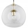 LAMPA WISZĄCA ŁOTA SZKLANA KULA TRANSPARENTNA Z SZKLANYM KLOSZEM PODWÓJNY KLOSZ DO SALONU SYPIALNI KUCHNI ARGON DOVER 4674