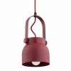 LAMPA WISZĄCA CZERWONA METALOWA INDUSTRIALNA DO KUCHNI NAD STÓŁ 20CM ARGON LOGAN 8292