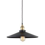 ITALUX VERDA MDM-3458/1L BK+GD LAMPA WISZĄCA CZARNO ZŁOTA METALOWA