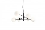 AZZARDO OVIEDO 6 AZ4420 LAMPA WISZĄCA CZARNA NOWOCZESNA SZKLANE KLOSZE
