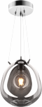 LAMPA WISZĄCA SZKLANA CHROM CZARNY KLOSZ  MOON ZUMA LINE P19066B-D25
