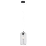 LAMPA WISZĄCA SZKLANA 14CM CZARNO ZŁOTA Z TRANSPARENTNYM KLOSZEM PRZEŹROCZYSTA DO SALONU JADALNI KUCHNI NAD STÓŁ ARGON KALIMERA 4039