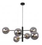 Lampa sufitowa VICENZA, czarno-złota, wisząca, żyrandol molekularny do salonu i jadalni