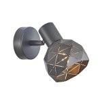 ITALUX HARLEY SPL-3480-1-GR-GD KINKIET SPOT REFLEKTOR SZARO ZŁOTY DEKORACYJNY REGULOWANY