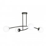 LAMPA WISZĄCA KULE BIAŁE DO SALONU POKOJU EMIBIG HALLDOR 4 BLACK