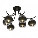 LAMPA SUFITOWA KULE SZKLANE DO POKOJU SALONU EMIBIG BOSTON 6 BLACK/STRIPE