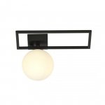 LAMPA SUFITOWA PLAFON CZARNY KLOSZ KULA EMIBIG IMAGO 1D BLACK/OPAL