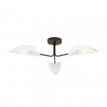 LAMPA SUFITOWA DO POKOJU SYPIALNI DEKORACYJNA EMIBIG GOMEZ 3 WHITE/GOLD
