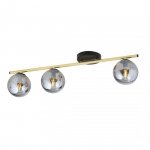 LAMPA SUFITOWA NOWOCZESNA PLAFON ZŁOTY KULE SZKLANE EMIBIG MONZA 3 BL GRAFIT