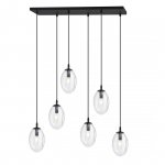 LAMPA WISZĄCA SZKLANA NAD STÓŁ DO SALONU JADALNI EMIBIG ASTRAL 6 BL TRANSPARENT