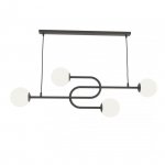 LAMPA WISZĄCA CZARNA NOWOCZESNA KULE ATRIA 4 BL OPAL oprawa oświetleniowa