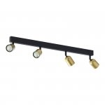 TK LIGHTING TOP BLACK/GOLD 1021 LAMPA SUFITOWA LISTWA PLAFON SPOT CZARNY REFLEKTORKI ZŁOTE