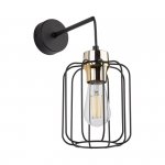 TK LIGHTING GALAXY NEW 4742 KINKIET CZARNO ZŁOTY DRUCIANY METALOWY