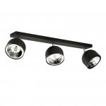 TK LIGHTING ALTEA BLACK LAMPA SUFITOWA 3 PŁ + ŻARÓWKI