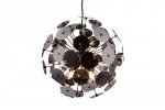 LAMPA WISZĄCA KULA DEKORACYJNA CZARNA SZKŁO CHROMOWANE DO SALONU SYPIALNI SALONU DISCALGO 309900657 TRIO
