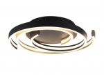 PLAFON NOWOCZESNY LED CZARNO ZŁOTY MATOWY MOSIĄDZ  DO SALONU SYPIALNI CAYA CAYA 641910208 TRIO