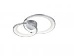 PLAFON LED KOŁA RINGI CHROM SREBRNY DO SALONU SYPIALNI KUCHNI BARWA CIEPŁA 3000K GRANADA 673810206 TRIO