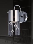 ITALUX CORDELL MBM1835-1 LAMPA KINKIET CHROM SZKLANY KLOSZ Z KRYSZTAŁKAMI 