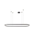 AZZARDO ELENA AZ5057 LAMPA WISZĄCA CZARNA 150cm LED NAD STÓŁ OBRĘCZ