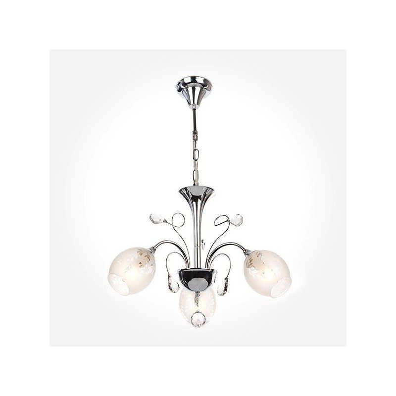Lampa Wisząca żyrandol Nowoczesny Z Kryształami Kryształowy Chrom