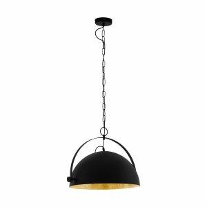 EGLO COVALEDA 43353 LAMPA WISZĄCA CZARNO ZŁOTA KOPUŁA METALOWA