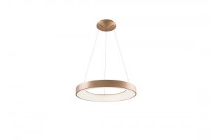 AZZARDO SANTANA AZ5000 PENDANT 38 3000K CO LAMPA WISZĄCA SZCZOTKOWANE ZŁOTO LED RING OBRĘCZ OKRĄGŁY 30W 3000K