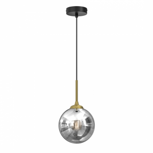 MILAGRO MLP8413 REFLEX 17CM LAMPA WISZĄCA CZARNO ZŁOTA KULA SREBRNA 