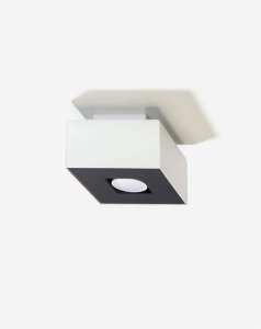 Plafon MONO 1 biały czarny lampa sufitowa stalowa kwadratowa nowoczesna Gu10 LED SOLLUX LIGHTING
