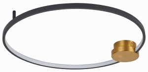 REALITY CONDIDA 641101-32 PLAFON LAMPA CZARNO ZŁOTA KOŁO LED OBRĘCZ RING