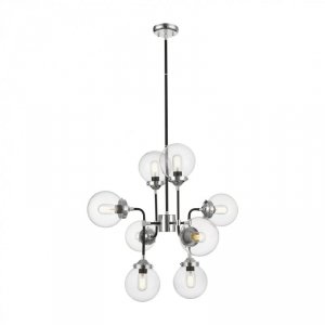 ZUMA LINE LAMPA WISZĄCA CHROM SZKLANE KULE P0454-08D-STAC RIANO 