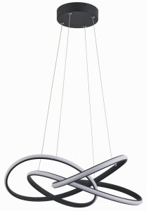 REALITY ELARYA 343401-30 LAMPA LED CZARNA NOWOCZESNA  Z PILOTEM DO SALONU JADALNI  SYPIALNI