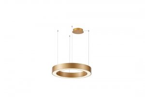 AZZARDO AZ5045 MARCO PENDANT 60CM CCT  LAMPA WISZĄCA RING KOŁO OBRĘCZ ZŁOTA  Z PILOTEM ZDALNEGO STEROWANIA