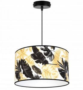 Lampa abażur wzór kwiaty - GOLD FLOWERS 2301/1/35 LIGHT HOME