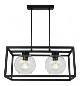 Lampa wisząca ze szklanymi kloszami - HAGA CAGE 2370/2/B LIGHT HOME