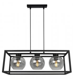 Lampa wisząca ze szklanymi kloszami - HAGA CAGE 2370/3/G LIGHT HOME