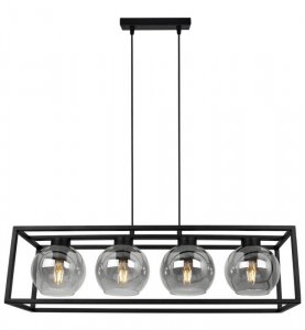 Lampa wisząca ze szklanymi kloszami - HAGA CAGE 2370/4/G LIGHT HOME