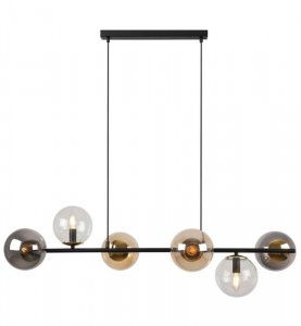 Lampa wisząca SIENA, sufitowa, żyrandol nad stół do kuchni, jadalni, salonu, kolorowy, szklany, loft
