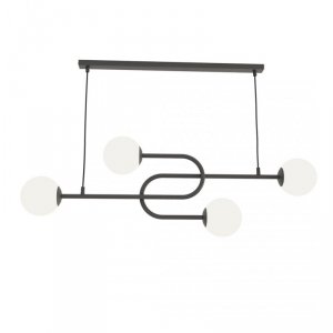 LAMPA WISZĄCA CZARNA NOWOCZESNA KULE ATRIA 4 BL OPAL oprawa oświetleniowa