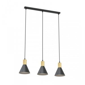 EMIBIG LAMPA WISZĄCA CZARNO ZŁOTA NAD STÓŁ ROSA 3 BL oprawa oświetleniowa